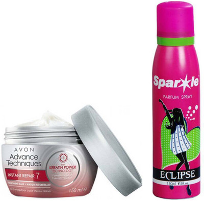 

Avon Anew advance techniques treatment mask 150g With one sparkle perfume spray 150 ml(Set of 2)