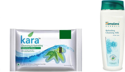 

Himalaya Kara Skin Care Wipes, Refreshing & Cleansing Milk(Set of 2)
