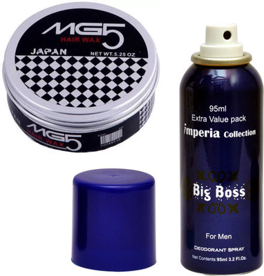 

MG5 Combo Pack Of 2 wax Hair Styler (150gm) and Deodorant Spray for Men(Set of 2)
