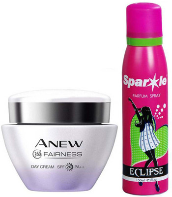 

Avon Anew Fairness Day Cream 50 g With one sparkle perfume spray 150 ml(Set of 2)