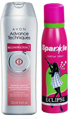 

Avon Anew advance techniques shampoo 200 ml With one sparkle perfume spray 150 ml(Set of 2)