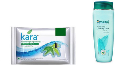 

Himalaya Kara Skin Care Wipes, Refreshing & Clarifying Toner(Set of 2)