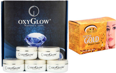 

Pink Root BLEACH CREAM WITH OXYGLOW FACIAL KIT(Set of 2)
