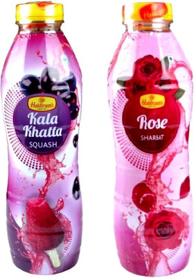 

Haldiram's Kala Khatta Squash and Rose Squash (Combo Pack)(1400 ml, Pack of 2)
