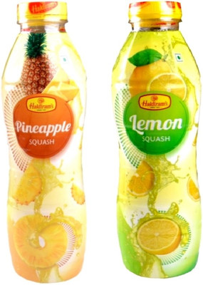 

Haldiram's Pineapple Squash and Lemon Squash (Combo Pack)(1400 ml, Pack of 2)