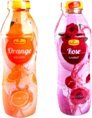 

Haldiram's Orange Squash and Rose Squash (Combo Pack)(1400 ml, Pack of 2)