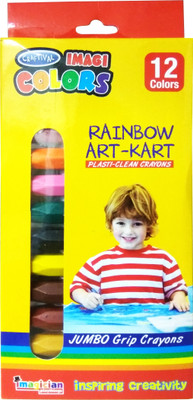 

Craftival Imagi Color Rainbow Art-Kart - 12 Colors Plasti Crayons (Pack Of 2)(Set of 1, Multicolor)
