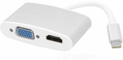 

Microware USB 3.1 Type-C HDMI Adapter Support 1080P To VGA Converter HDMI Cable(Compatible with MAC, White)