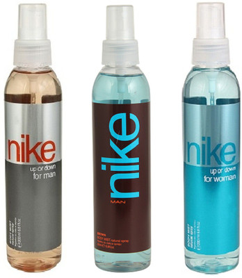 

Nike Up or down for men 200ml + Brown for men 200ml + up or down for women 200ml Body Mist - For Men & Women(600 ml, Pack of 3)