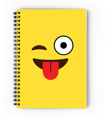 epheriwala Crazy Emoji A5 Notebook Unruled 180 Pages(Yellow)