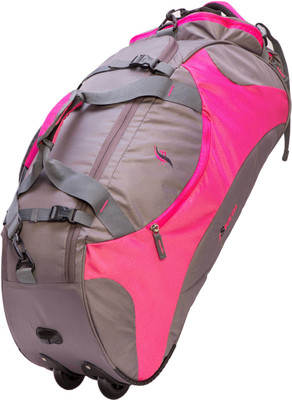 Istorm Wheeler Duffel Skater Pink & Grey Duffel Strolley Bag(Pink, Grey), Grey;pink