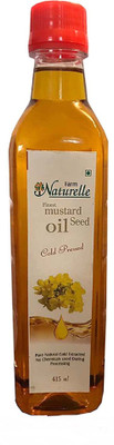 

Farm Naturelle 1 Virgin Cold Pressed Kachi Ghani Mustard Oil (415Ml) Mustard Oil Plastic Bottle(415 ml)