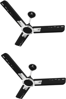 

Havells Standard Dasher Jazz 3 Blade Ceiling Fan(Black, Silver, Pack of 2), Multicolor