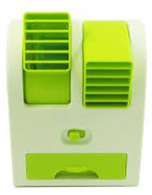 Akshat Premium Usb Powered Air Mini Small Conditioner Fan Cooling Portable Desktop Fan Table Fan(GREEN) available at flipkart for Rs.299