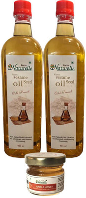 

Farm Naturelle 2 Virgin Sesame Oil (2X915Ml) With Raw Honey Combo(2502.26)