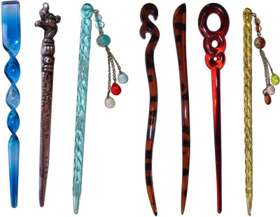 

JULO Combo of Multi Color Juda Sticks Bun Stick(Multicolor)