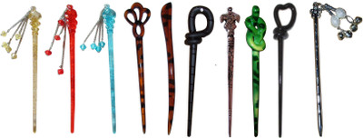 

MOOKA Combo of Multi Color Juda Sticks Hair Pin(Multicolor)
