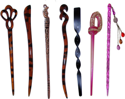 

RENU Combo of Multi Color Juda Sticks Bun Stick(Multicolor)