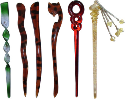 

Aayu Combo of Multi Color Juda Sticks Bun Stick(Multicolor)
