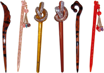 

Aayu Combo of Multi Color Juda Sticks Bun Stick(Multicolor)