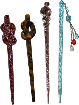 

KASHI Combo of Multi Color Juda Sticks Hair Pin(Multicolor)