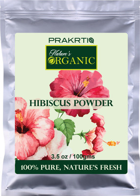 prakrtiq Nature's Organic Hibiscus Powder, 100gms(100 g)