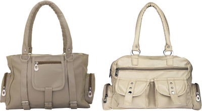 

Lady bar Shoulder Bag(Beige)