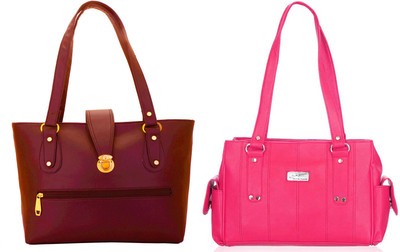 

Lady bar Shoulder Bag(Maroon, Pink)