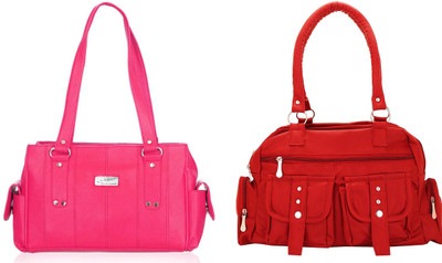 

Lady bar Shoulder Bag(Pink, Red)