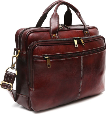 

Golden Leaf 14 inch inch Laptop Messenger Bag(Brown)