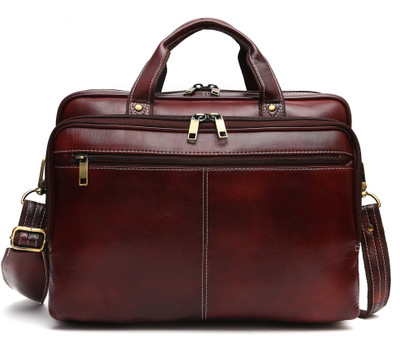 

LEATHER COLLECTION Messenger Bag(Brown)