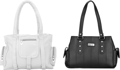 

Lady bar Shoulder Bag(Black, White)