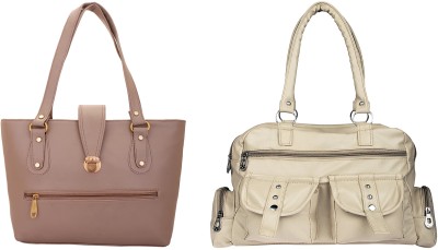 

Lady bar Shoulder Bag(Beige)