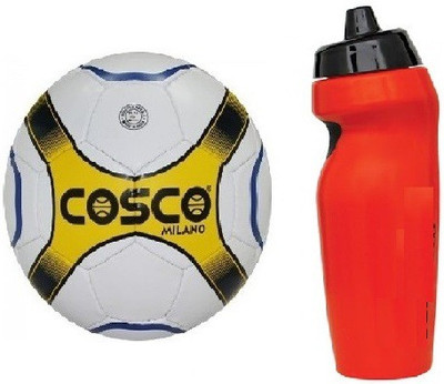 

Cosco Combo Of Two- One 'Milano' Football (Size-5) And One 'Radar' Sipper Bottle (Color On Availability)- Football Kit