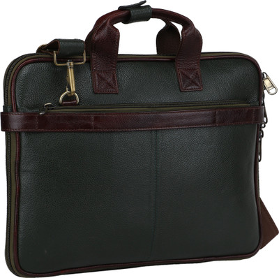 

Leather Giant 16 inch Expandable Laptop Messenger Bag(Green), Gr