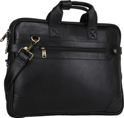 

Bharat Leather Emporium 16 inch Expandable Laptop Messenger Bag(Black)