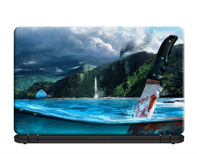 

100yellow Far Cry 3 Knife Gaming Laptop Skins Sticker Decal 15.6 Inch for Dell HP Acer Asus Lenovo PVC Vinyl Laptop Decal 15.6