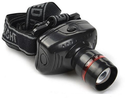 

RHONNIUM ™ 3w 500Lumen LED Headlamp Flashlight Frontals Lantern Zoomable Head Torch Light To Bike Riding Lamp LED Headlamp(Jet), Black