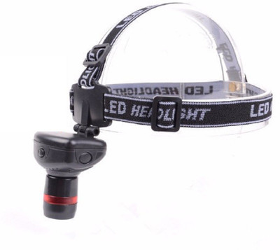 

RHONNIUM ™ 600Lumen Headlamp CREE LED Headlight Flashlight Frontal Lantern Zoomable Head Torch Light Bike Riding Lamp LED Headlamp(Ebony), Black