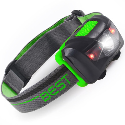 

RHONNIUM ™ 120 Lumen Waterproof LED Headlamp with 4-Modes (White & Red LEDs) LED Headlamp(Phthalo green), Multicolor