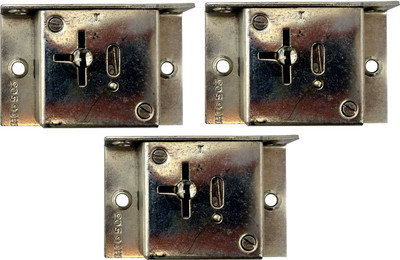 

HLI 6 lever Locker Lock (flat 2 keys) (70 m.m. size) (pack of 3) Lock(Grey)