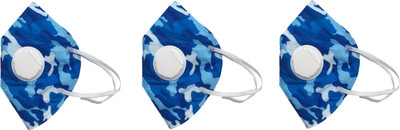 

Vritraz BluePrintMask-3 PM 2.5 N95 Anti Pollution Activated Carbon Dust Face Mask with Breathing Valve Mask
