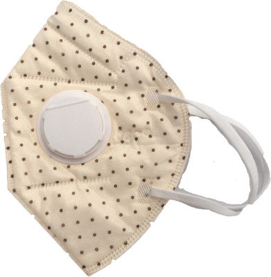 

Vritraz CreamMask-1 PM 2.5 N95 Anti Pollution Activated Carbon Dust Face Mask with Breathing Valve Mask