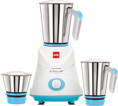 

Cello Grind N Mix Elite 500 W Mixer Grinder(Blue White, 3 Jars)