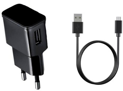 DAKRON Wall Charger Accessory Combo for Micromax Evok Dual Note(Black)