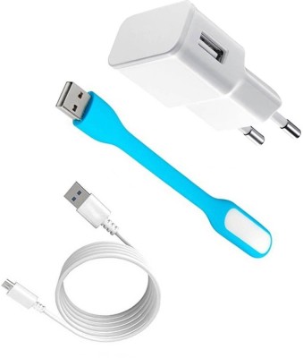 Zebron Wall Charger Accessory Combo for Micromax Evok Dual Note(White)