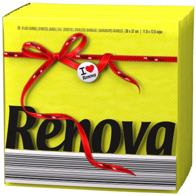 

Renova Paper Napkins - Yellow , Extra Soft And Absorbent Paper, Multicolor Napkins