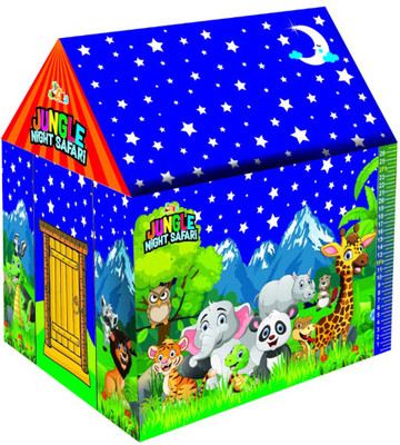 

Awals Jungle Night Safari LED Light Tent House With Height Chart For Kids(Multicolor)