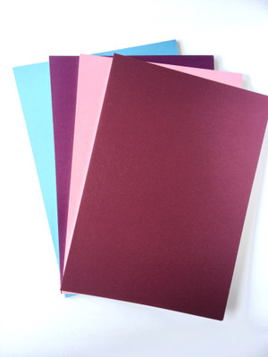 

SpecialMe Merakii Premium quality one side colored sparkle paper for art and craft. 250gsm unruled A4 Craft paper(Set of 1, Baby Pink, Baby Blue, Wine Red, Purple)