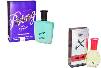 

Wellgoods Set of (2) Dashing Blue ~ Silver-X -130ml Eau de Parfum - 130 ml(For Men & Women)